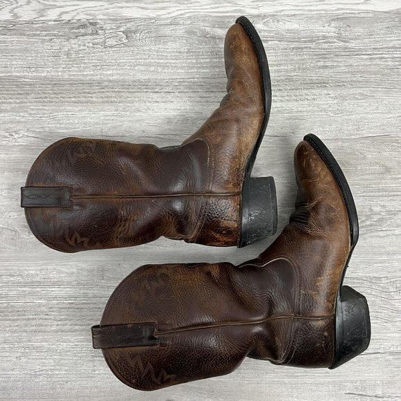 Ariat Heritage Mens Brown Leather Roper Round Toe Cowboy Boots Size 🧧SOLD🧧 - Picture 7 of 11